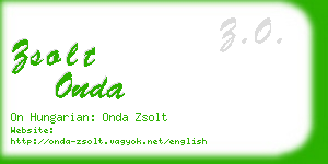 zsolt onda business card